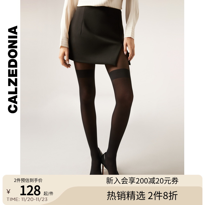 CALZEDONIA卡泽意袜25秋冬新女士性感过膝效果连裤袜丝袜MODC2168