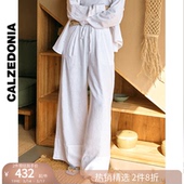 0BDP144 亚麻阔腿裤 CALZEDONIA卡泽意袜夏季 女士舒适轻薄透气长裤