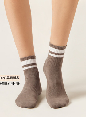 CALZEDONIA卡泽意袜26春季新女士运动风撞色条纹中筒袜短袜DC0632