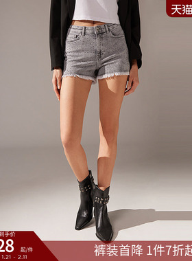 CALZEDONIA卡泽意袜夏季女士亚洲限定时尚贴钻牛仔短裤MODP061A