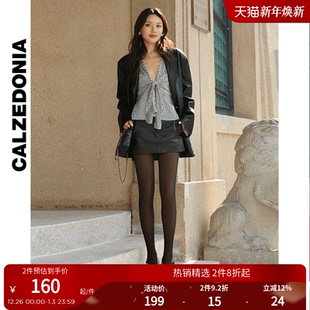CALZEDONIA卡泽意袜秋冬光腿神器女时尚 纯色丝滑黑色丝袜MODC2025