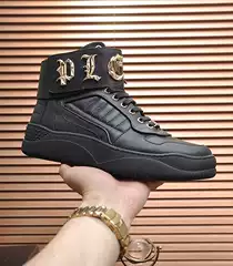 2025 Autumn/Winter New PP High Top Shoes for Men, Fashionable and Versatile, Explosive Street Trend, Leisure, Breathable, Leisure, Sports Board Shoes, Trendy