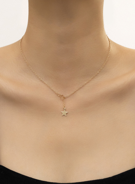 欧美风时尚个性简约气质金色吊坠