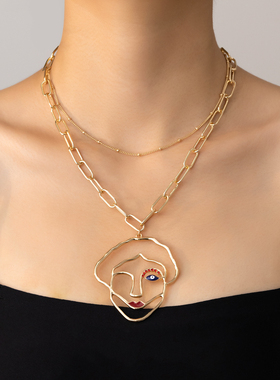 欧美风时尚个性小众设计感项饰女