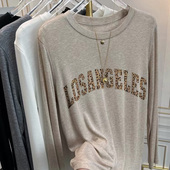 春秋 面膜正肩打底衫 柔软莱赛尔天丝羊毛长袖 t恤女士洋气内搭薄款