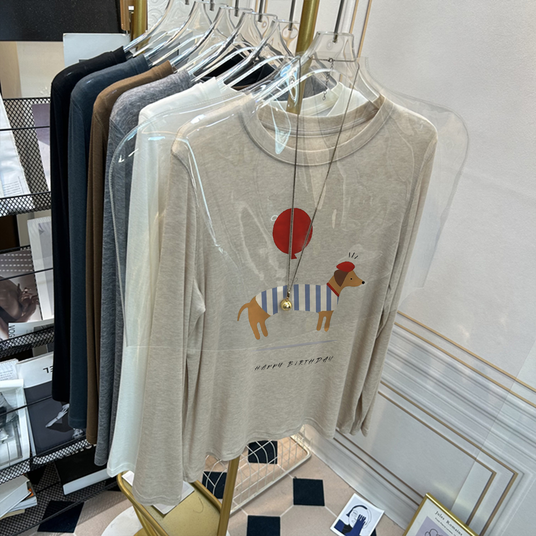 软糯圆领羊毛打底衫2025新款女士秋冬季修身爆款加绒加厚t恤内搭