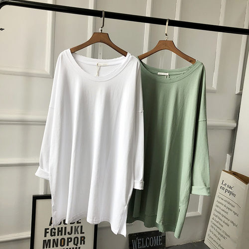 长袖t恤女秋冬新款ins简约百搭