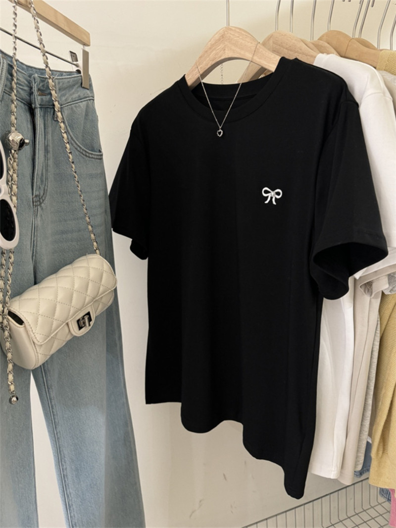 舒适弹力圆领套头打底tee