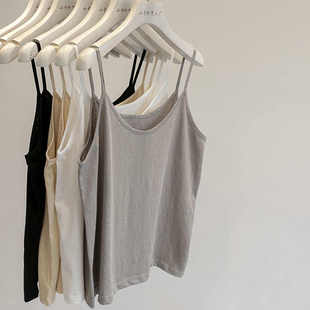 女 内搭小吊带背心宽松打底衫 办公室姐妹人手一件 纯色舒适薄款
