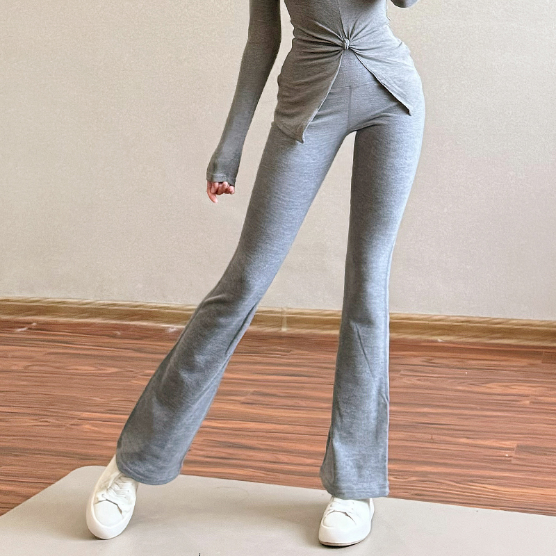 微喇瑜伽裤辣妹高腰运动裤复古百搭高级感普拉提健身服秋冬新款