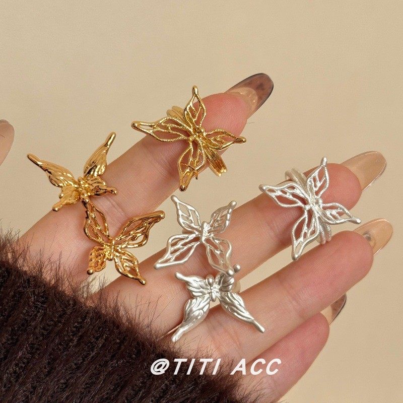 法式复古哑金色蝴蝶开口指环女轻奢高级感气质百搭戒指精致食指戒,饰品/流行首饰/时尚饰品新,戒指/指环,淘宝优惠券,粉丝福利购,淘宝优惠卷