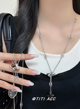 简约猪鼻孔链条心形爱心吊坠项链