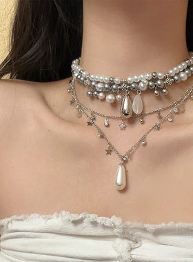 重工多层choker个性小众设计颈链