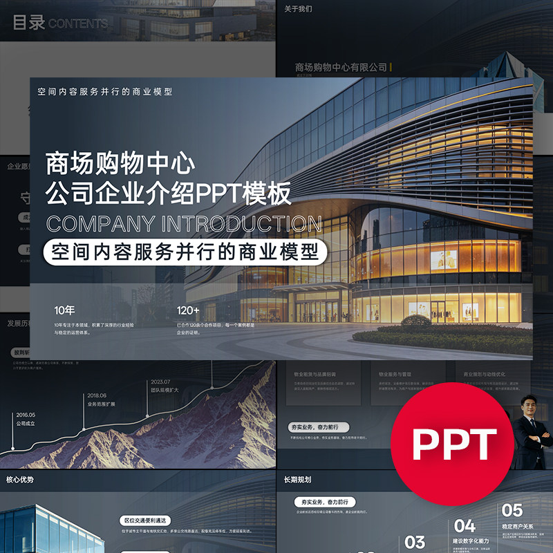 商场购物中心商业综合体公司企业项目宣传介绍简介PPT模板高级ppt