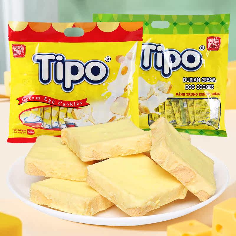 越南进口Tipo面包干涂层面包片喜饼喜糖干蛋糕早餐饼干解馋小零食