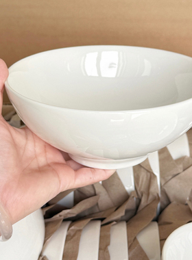 家用陶瓷早餐燕麦片碗水果沙拉碗面碗德化餐具800ml汤面碗饭店用