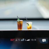 饰汽车迷你 摆件车载中控台屏幕显示屏装 美式 咖啡治愈车内饰品新款