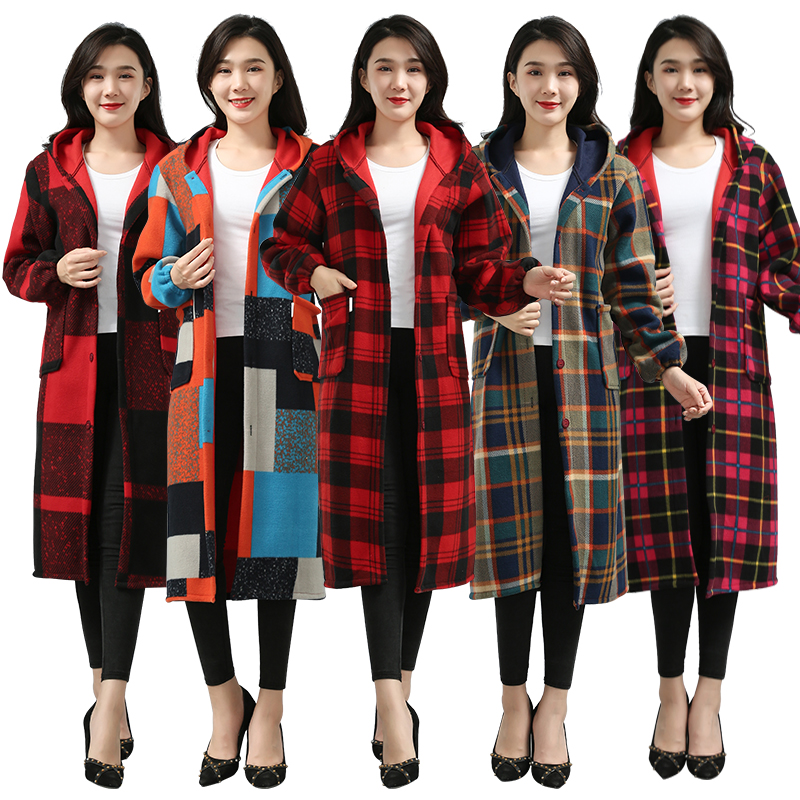 超长特加长加绒加厚保暖长袖罩衣