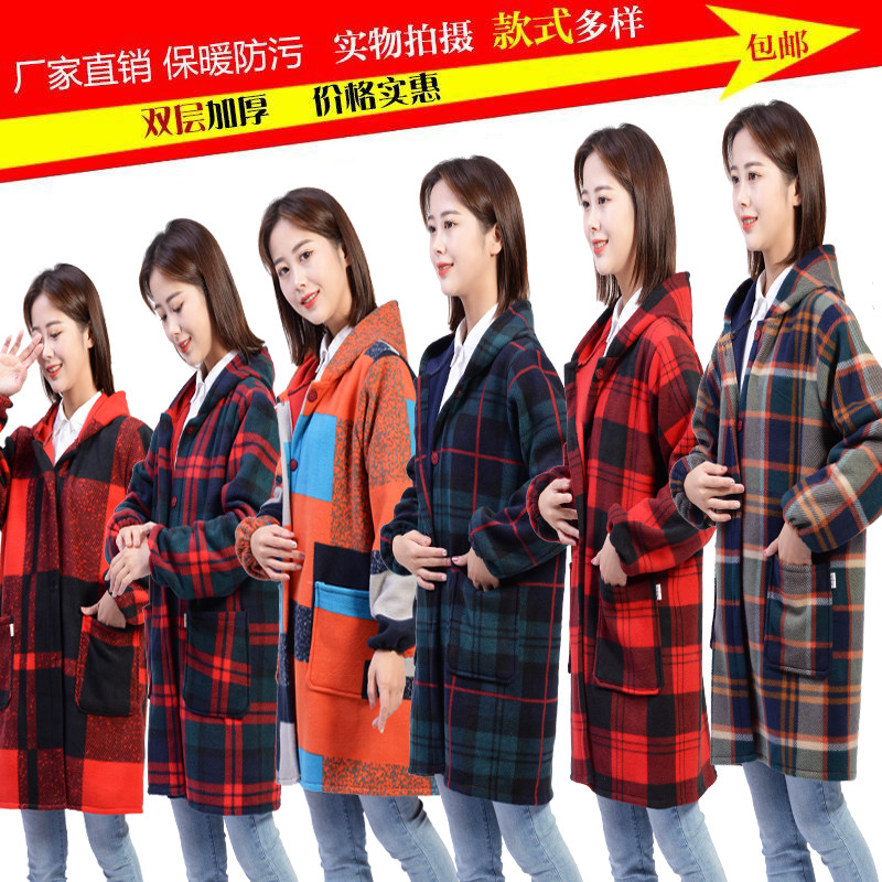 罩衣成人女长袖加绒保暖时尚外套工作服厨房围裙男女大人家用冬季,家庭/个人清洁工具,围裙,淘宝优惠券,粉丝福利购,淘宝优惠卷