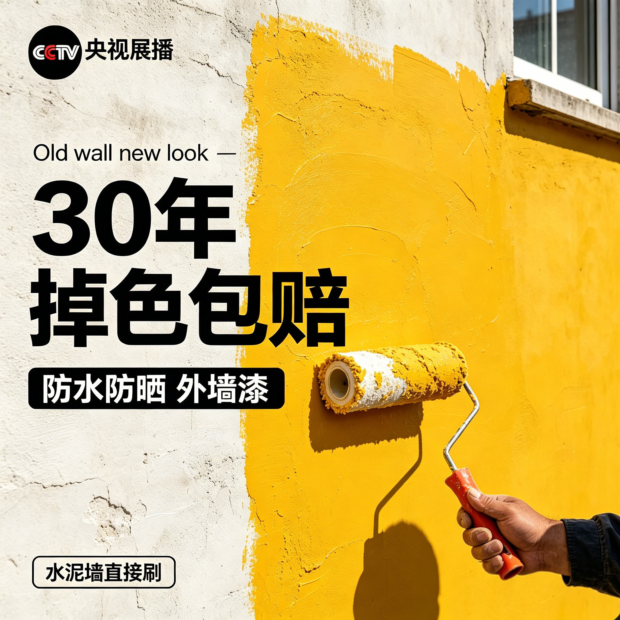 水泥围墙专用外墙乳胶漆防水防晒农村自建房户外毛坯墙面耐候抗碱