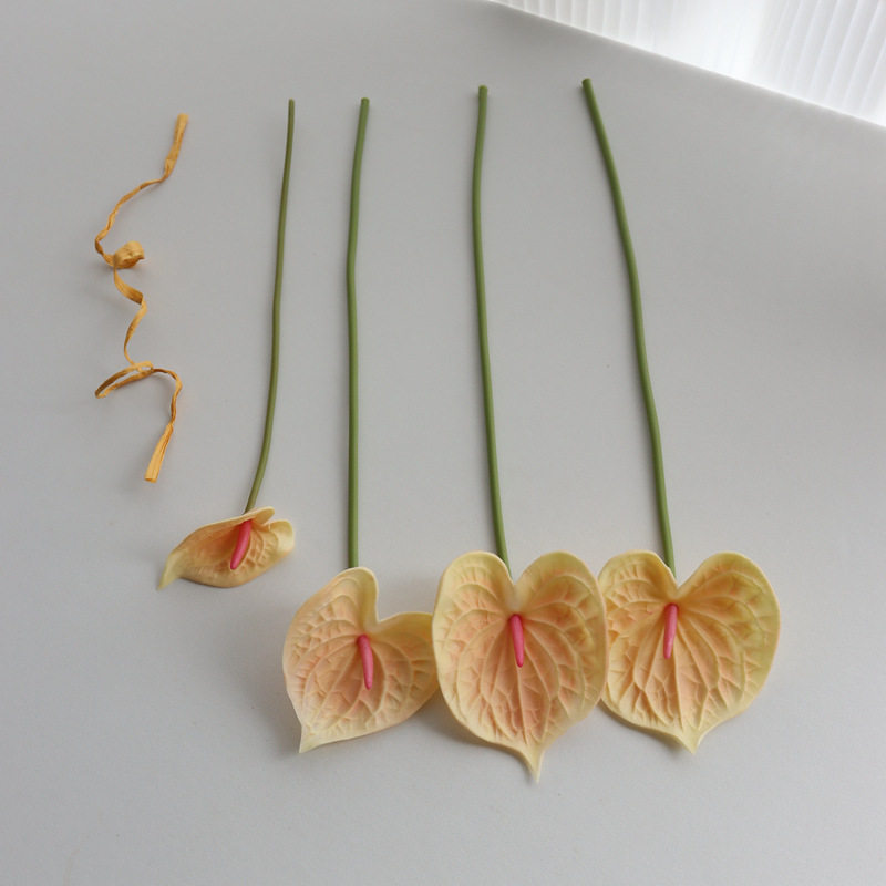高档pu红掌花束婚庆手捧