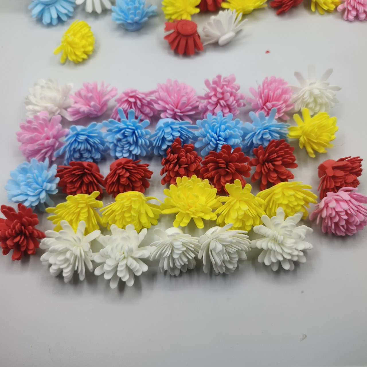厂家现货PE花假花白色
