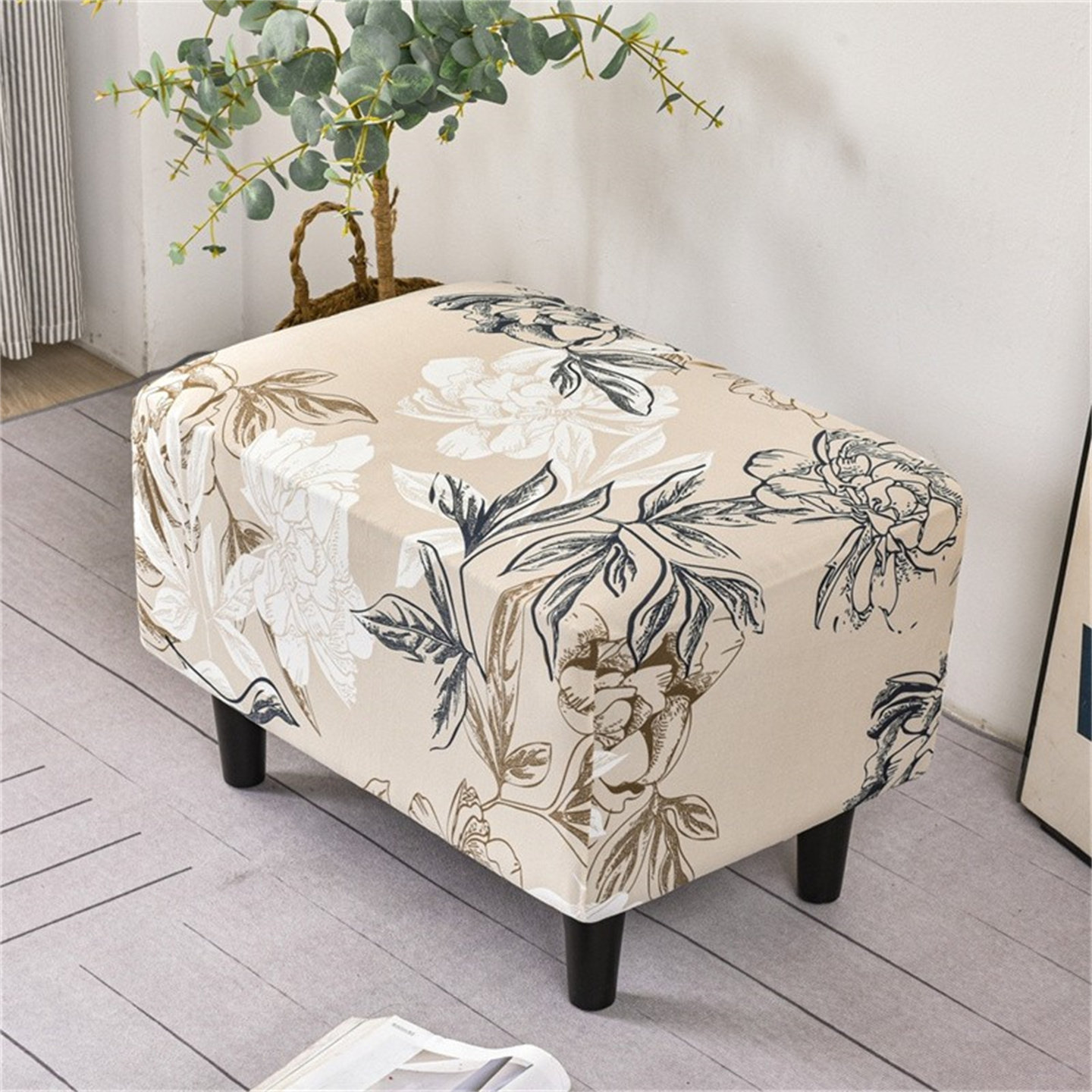 2026新款美式沙发脚踏套罩弹力全包加厚长方形钢琴凳脚蹬凳子凳套