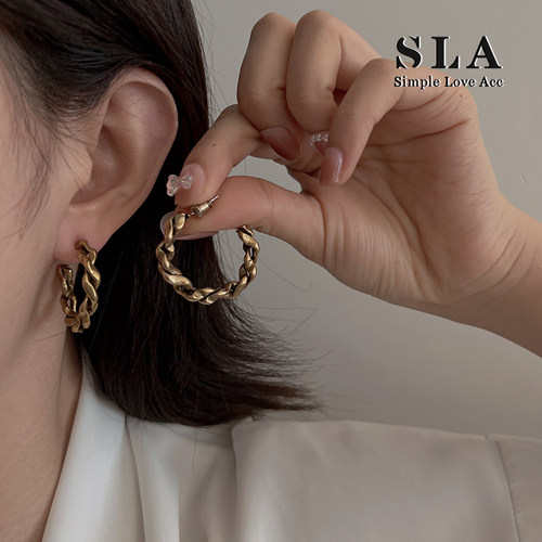 轻度复古金属女个性耳环