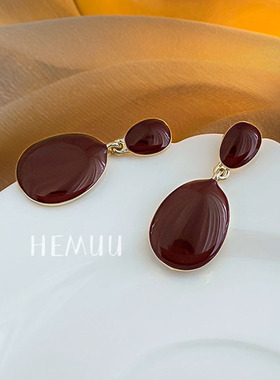 本命年红色耳环2025新款潮法式复古耳饰气质高贵巴黎之美设计师款