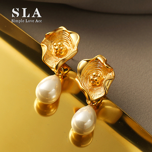 法式 八折 小众设计冷淡风高级感气质银针耳环女 新品