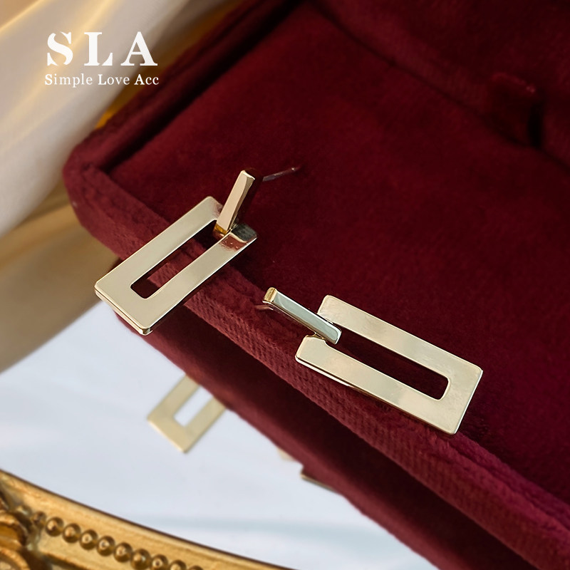 高级感金属百搭风银针新款耳环