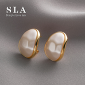银针法式 Simple 耳钉女 2025新款 复古几何气质设计款 Love Acc私家