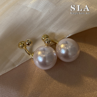 Love 设计珍珠款 Acc私家 小众925银针 耳环女 法式 Simple