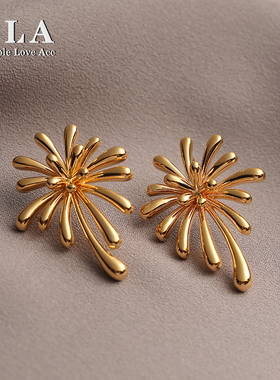 Simple Love Acc私家 烟花繁花超酷耳环女气质时尚法式高级感银针