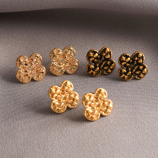 耳饰高级感金属花朵精致百搭时尚 八折 银针耳环女 新品