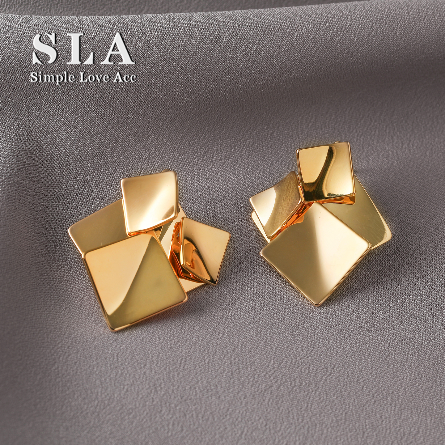 法式高级感冷淡银针耳环