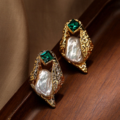 Love Acc私家 个性 Simple 设计独特天然珍珠法式 风银针耳环女