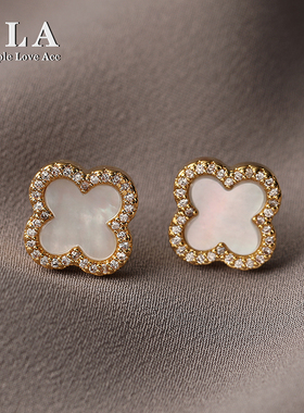 Simple Love Acc私家 法式耳钉轻奢锆石时尚高级感银针耳环女