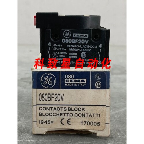 工业配件080BF20V CONTACT 2 NO10 A 660VAC MAX