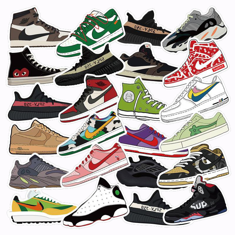 个性潮牌篮球球鞋涂鸦贴纸防水