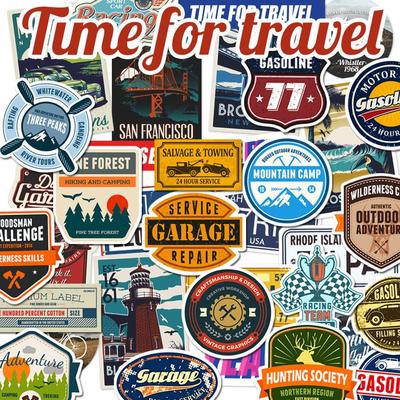 复古欧美城市潮玩涂鸦贴纸防水