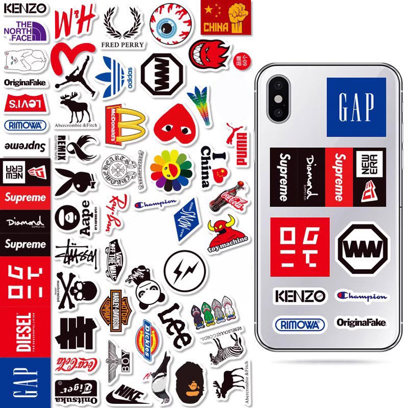 个性mini潮流迷你潮牌手机壳装饰小贴纸水杯笔记本电脑吉他平板贴