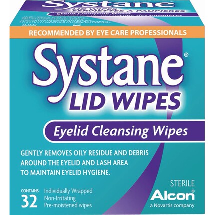 加拿大代购 Systane  眼周眼睑 清洁湿巾 干眼睑缘 护理 32片