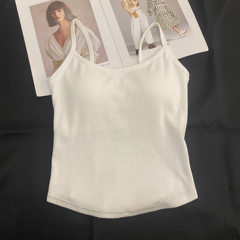 妃子纪3106新款U型美背螺纹棉吊带背心女百搭带胸垫内搭外穿上衣,女士内衣/男士内衣/家居服,吊带/背心/T恤/打底/肌底衣,淘宝优惠券,粉丝福利购,淘宝优惠卷