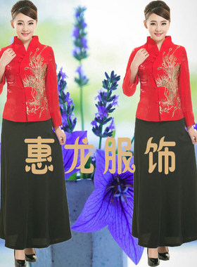 亮丝秋冬季迎宾司仪小姐结婚旗袍