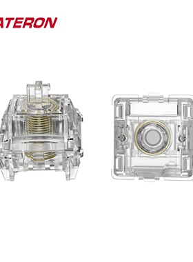 gateron佳达隆磁玉轴max全透明镀金弹簧可调节键程HIFI音键盘开关