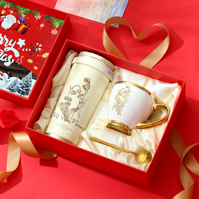 Christmas thermos cup set, birthday gift圣诞节保温杯套装