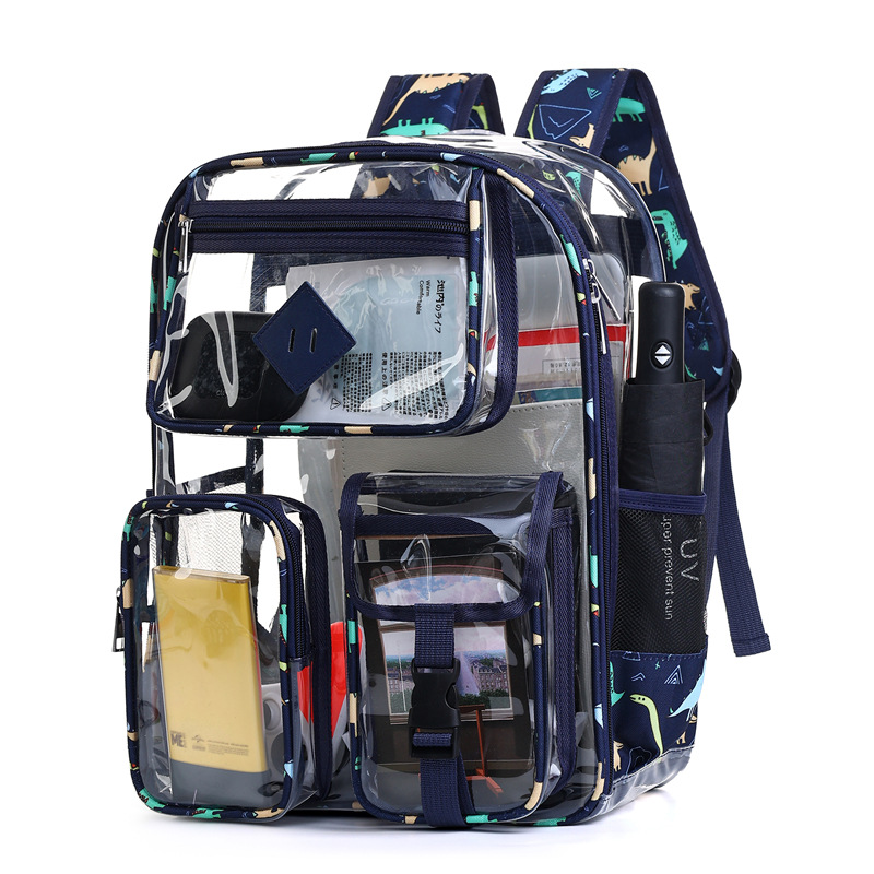 Backpack large capacity graffiti trend PVC student bag背包