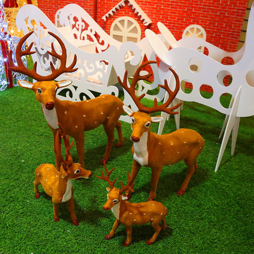 Hot selling Christmas deer, reindeer, sika deer, flocking