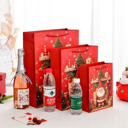 Christmas cartoon Santa Claus gift bag with hand bag圣诞礼袋